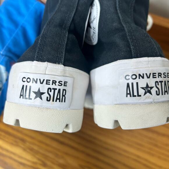 Converse High Top Platform Black Women's Size 7.5 Sneakers Shoes Athletic - Picture 4 of 6